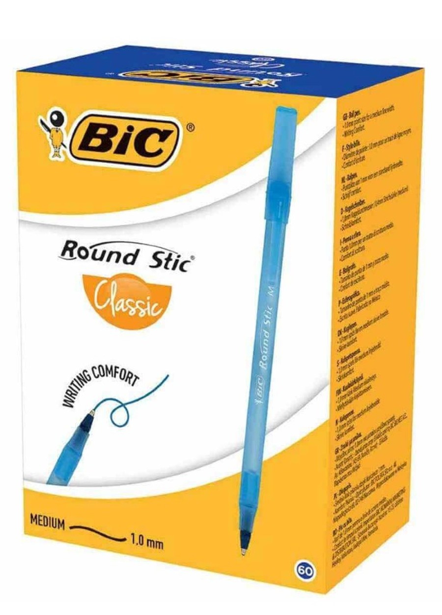 BİC ROUND STİC TÜKENMEZ KALEM 60*LI MAVİ