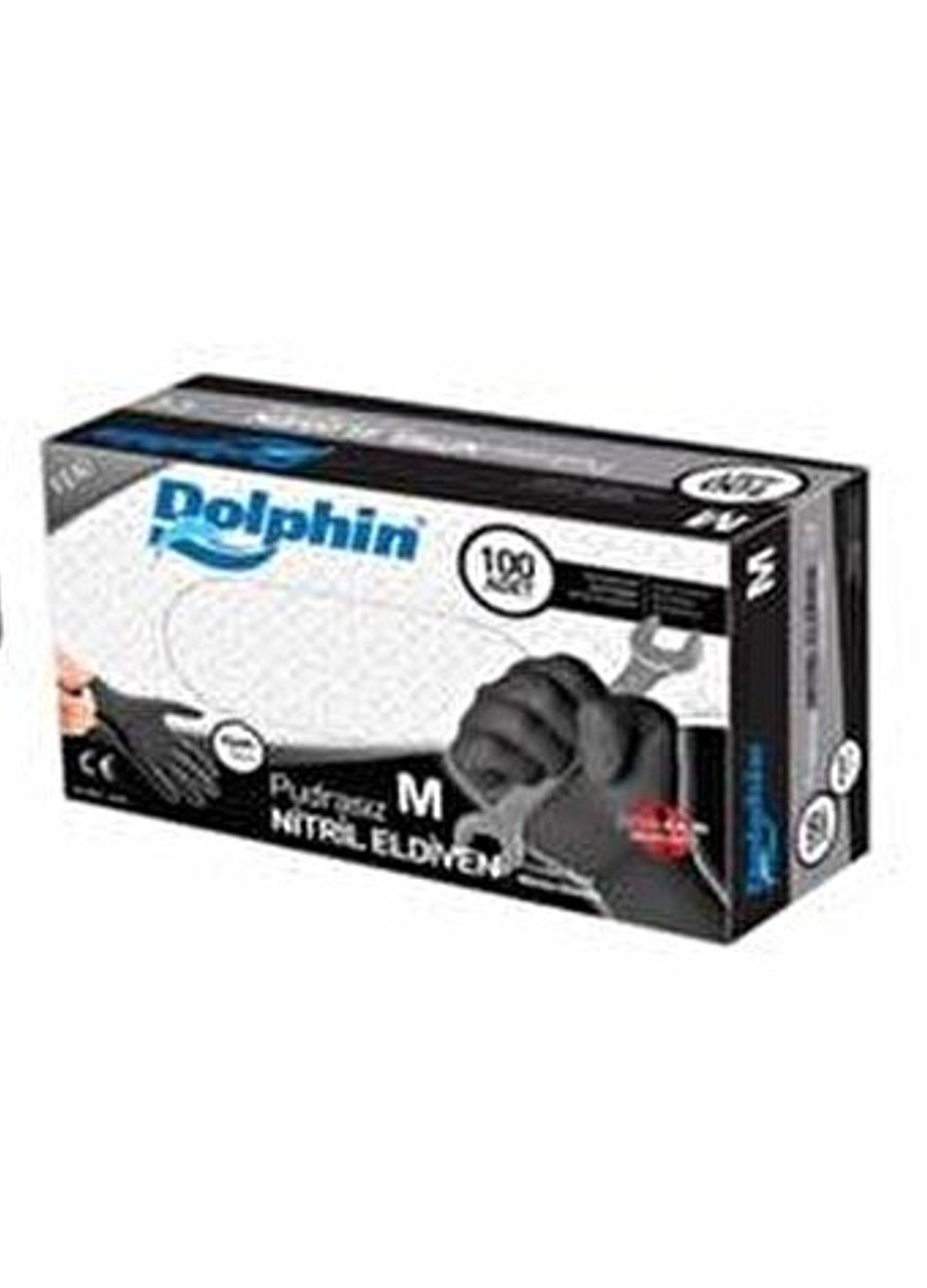 DOLPHİN PUDRASIZ ELDİVEN SİYAH 100’LÜ (M)