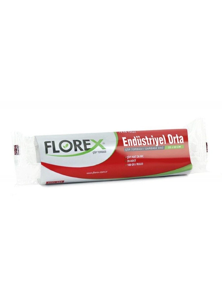 FLOREX ÇÖP TOR 55X60 ENDÜSTRİYEL ORTA 160GR SİYAH
