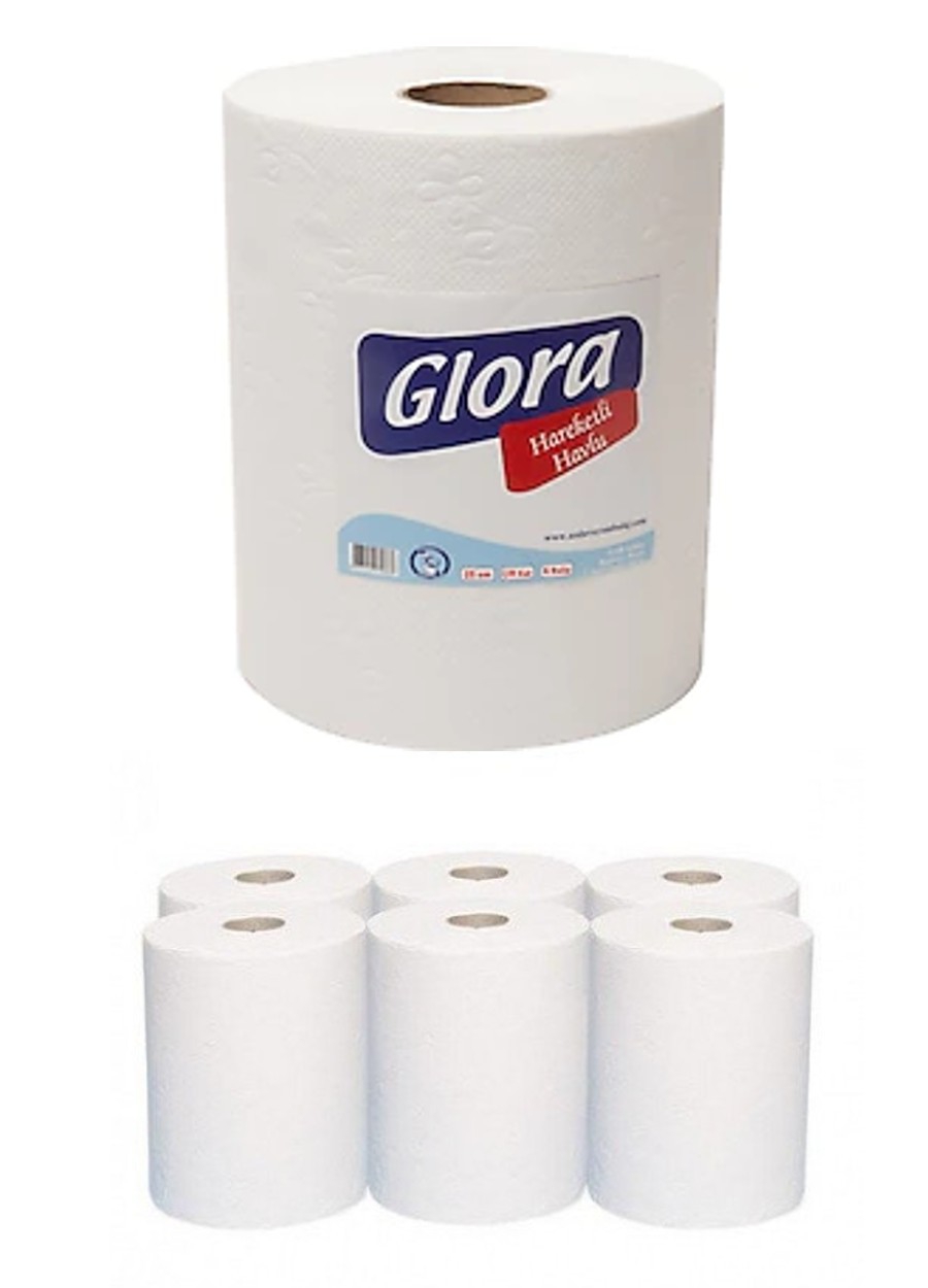 GLORA HAREKETLİ HAVLU 25CM 6 LI