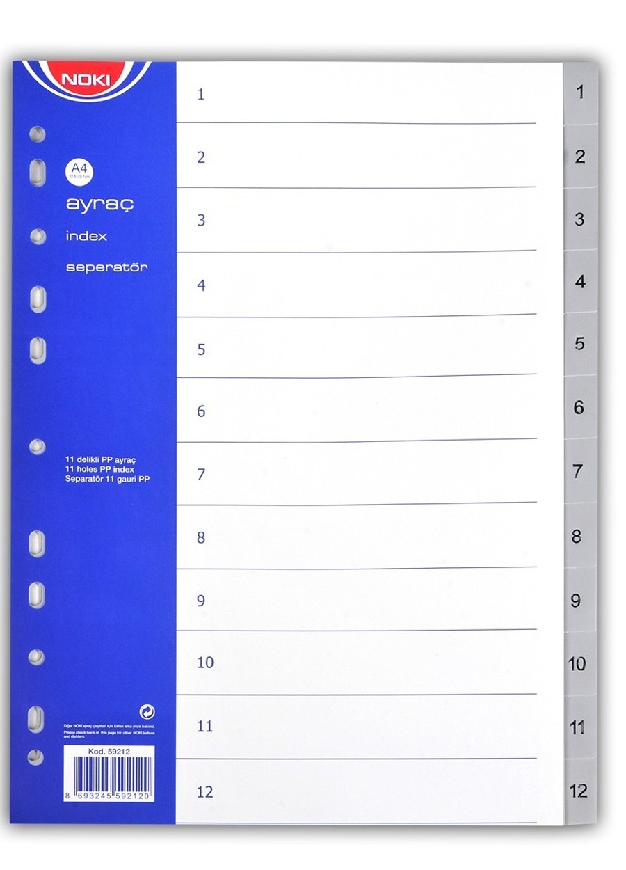 NOKİ AYRAÇ SEPERATÖR PP 1-12 RAKAM