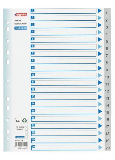 BİGPOİNT AYRAÇ SEPERATÖR PP 1-20 RAKAM
