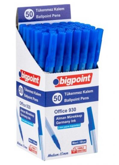 BİGPOİNT BP930 TUKENMEZ KALEM OFFICE 1.0 MAVİ 50Lİ