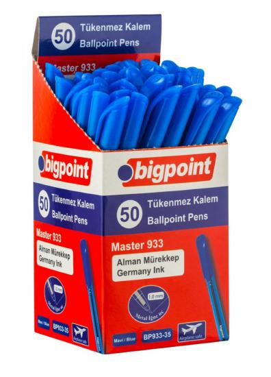 BİGPOİNT BP933 TUKENMEZ KALEM MASTER 1,0MAVI 50’Lİ