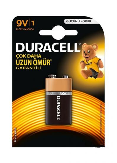 DURACELL ALKALİN 9 VOLT PİL TEKLİ PAKET