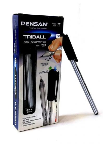 PENSAN TÜKENMEZ TRIBALL 1MM 01003 SİYAH 12Lİ