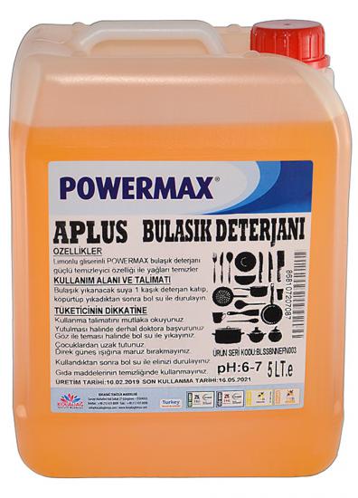 POWERMAX A PLUS EXTRA BULAŞIK DETERJANI 5 KG