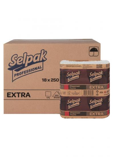 SELPAK EXTRA DİSPANSER PEÇETE 250’Lİ 18PK