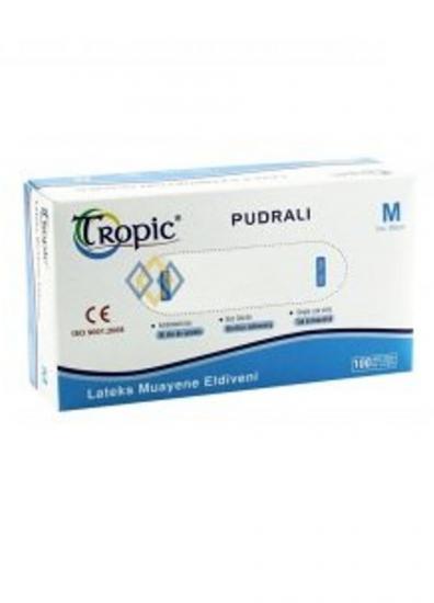 TROPİC BEYAZ LATEKS PUDRALI ELDİVEN 100*LÜ (M)