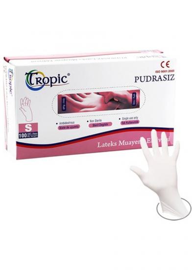 TROPİC BEYAZ PUDRASIZ ELDİVEN 100 LÜ (S)